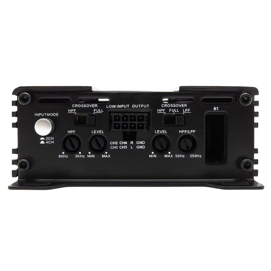 ZAPCO ST-104D SQ MINI 4-kanałowy mini wzmacniacz klasy D, 4Ω: 4 x 95 W, opcjonalnie z modułem HD-Bluetooth